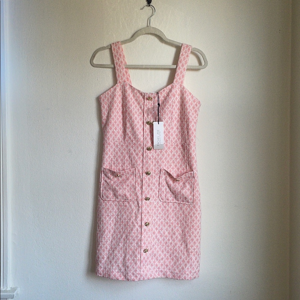 NWT Rachel Zoe Pink Tweed Dress